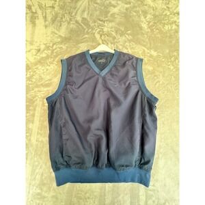 ACUITY Men's Blue V-Neck Sleeveless Golf Vest‎ Windbreaker L